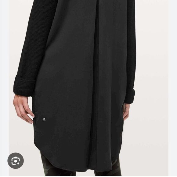 Lululemon Cashmere Blend Still at Ease Sweater Wrap in Black - Picture 5 of 12